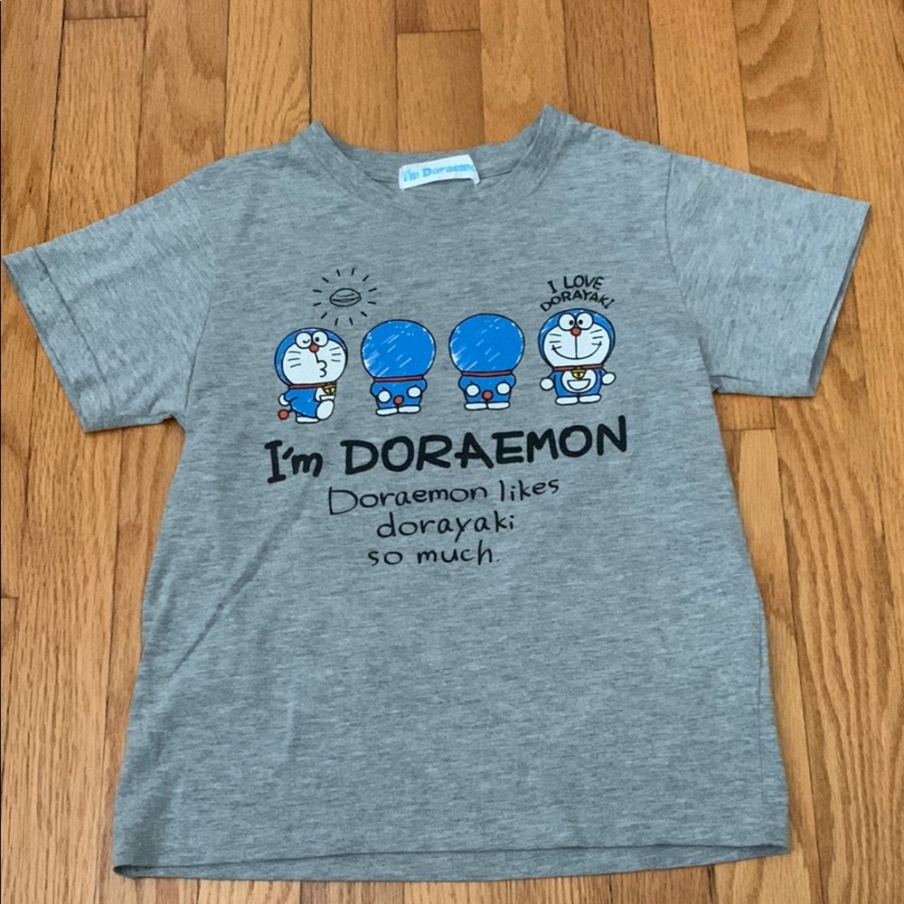 Doraemon Gray Kids T-Shirt size 130cm